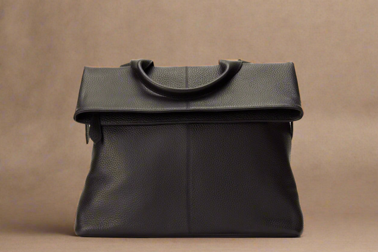Leather Fold N Go Backpack