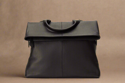 Leather Fold N Go Backpack