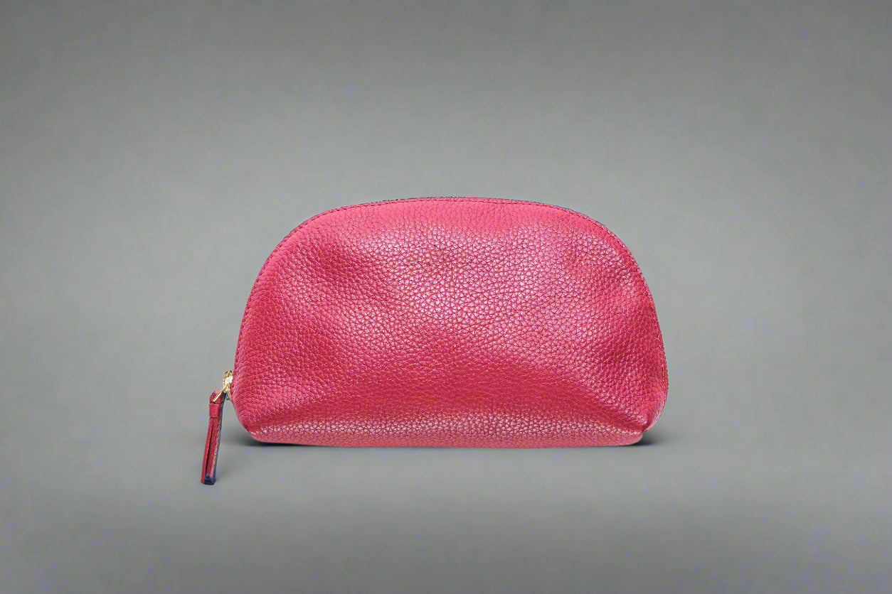 Leather Travel Toiletry and Makeup Bag